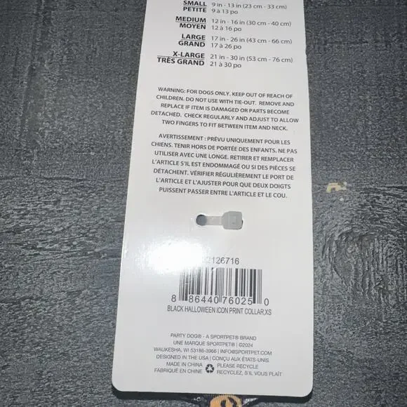 Party Dog X-Small Halloween Dog Collar 🎃👻💀 - Picture 3 of 5